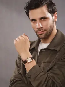 pierre cardin Men Dial & Leather Straps Analogue Multi Function Watch CF.1006.LG