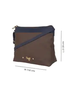 Baggit PU Structured Satchel with Cut Work