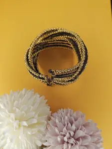 NVR Girls Handcrafted Rhodium-Plated Cuff Bracelet