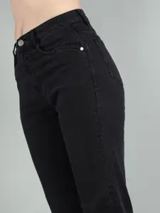 GUTI Women Bootcut Low Distress High-Rise Stretchable Jeans