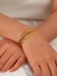 KARISHMA KREATIONS Women Gold-Plated Link Bracelet