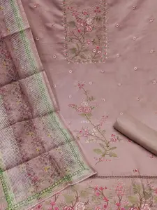 Peachmode Embroidered Unstitched Dress Material