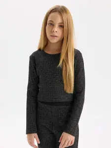 DeFacto Girls Embellished T-shirt with Trousers