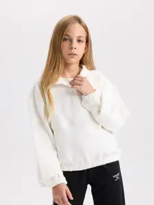 DeFacto Girls Cotton Long Sleeves Mock Collar Pullover