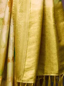 Satrani Woven Design Zari Pure Silk Banarasi Saree