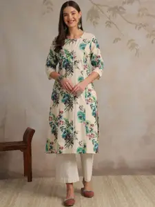 Anouk Women Floral Printed Sequinned Kurta