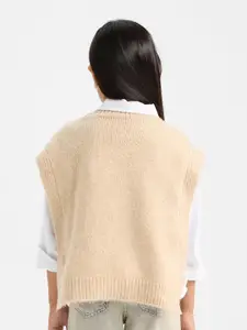 DeFacto Girls Self Design Cable Knit Pullover Sweater