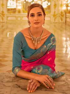 Satrani Woven Design Zari Pure Silk Banarasi Saree