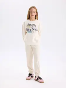 DeFacto Girls Typography Printed Pullover