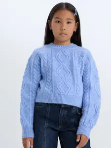 DeFacto Girls Cable Knit Pullover Sweaters