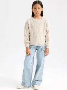 DeFacto Girls Self Design Pullover