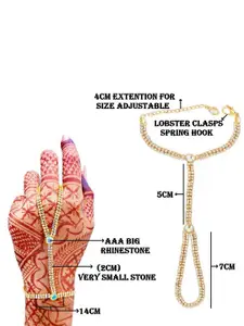 VAMA Women Crystals Handcrafted Gold-Plated Armlet Bracelet