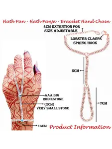 VAMA Women Crystals Handcrafted Rose Gold-Plated Armlet Bracelet