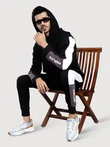 PEPLOS Men Cotton Striped Long Sleeves Hooded Sweatshirt