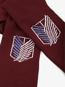 COMICSENSE Attack on Titan Anime Mikasa Embroidered Scarf
