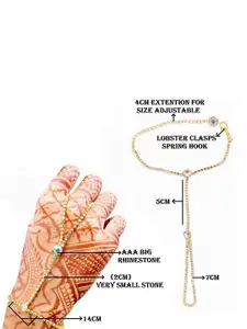 VAMA Women Crystals Handcrafted Gold-Plated Armlet Bracelet