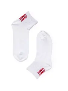 RARE RABBIT Men Pack Of 4 Printed Cotton Assorted Ankle-Length Socks