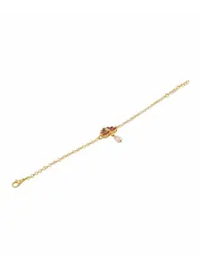 TEEJH Women Handcrafted Gold-Plated Wraparound Bracelet