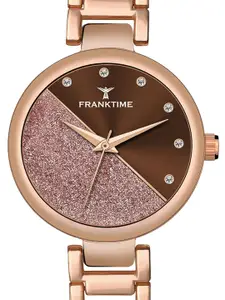 Franktime Women Mother of Pearl Dial & Bracelet Style Straps Analogue Watch