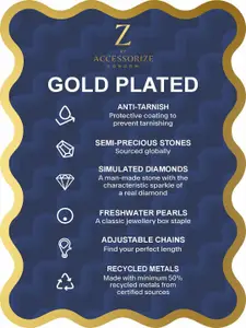 Accessorize Gold-Plated Heart Shaped Pendants with Chains