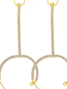 VAMA Women Crystals Handcrafted Gold-Plated Armlet Bracelet