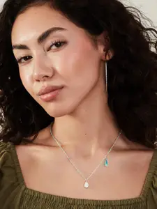 Accessorize Brass Silver-Plated Handcrafted Necklace