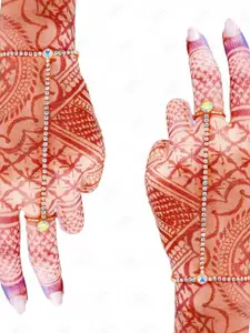 VAMA Women Crystals Handcrafted Rose Gold-Plated Armlet Bracelet