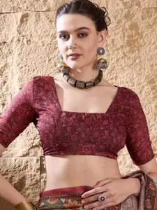 Saree mall Kalamkari Designer Tussar Sarees