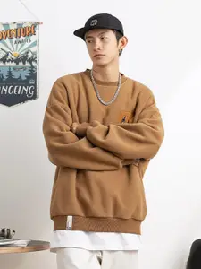 HERE&NOW Men Printed Long Sleeves Round Neck Sweatshirt