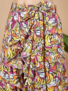 OTABU Women Floral Printed Maxi A-Line Skirt
