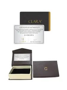 Clara Rhodium-Plated Feather Shaped Pendants with Chains