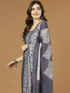 Meena Bazaar Batik Printed Cotton Unstitched Dress Material