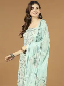 Meena Bazaar Floral Printed Muslin Unstitched Dress Material