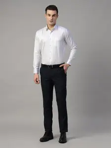 Hancock Men Standard Slim Fit Opaque Striped Formal Shirt