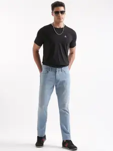 WROGN Men Comfort Slim Fit Mid-Rise Clean Look  Jeans