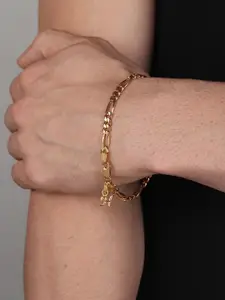 AKSHAT SAPPHIRE Men Sterling Silver Link Bracelet