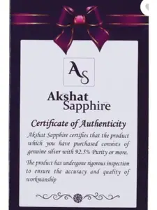 AKSHAT SAPPHIRE Men Sterling Silver Wraparound Bracelet