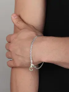 AKSHAT SAPPHIRE Men Sterling Silver Link Bracelet