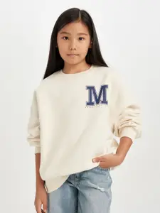 DeFacto Girls Typography Printed Pullover