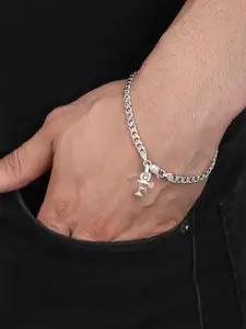 AKSHAT SAPPHIRE Men Sterling Silver Link Bracelet