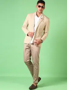 V-Mart Cotton Notched Lapel Single Breasted Formal Blazer