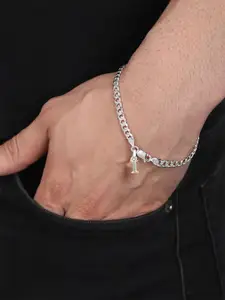 AKSHAT SAPPHIRE Men Sterling Silver Link Bracelet