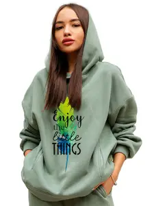 London Hills Women Printed Hooded Sweatshirt