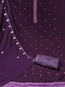 KALINI Embroidered Silk Georgette Unstitched Dress Material