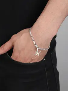 AKSHAT SAPPHIRE Men Sterling Silver Link Bracelet