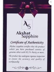 AKSHAT SAPPHIRE Men Sterling Silver Link Bracelet