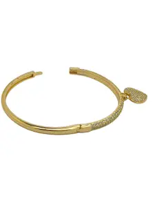 FEMMIBELLA Women Cubic Zirconia Gold-Plated Kada Bracelet