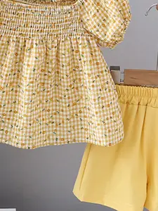 INCLUD Girls Printed Top with Shorts