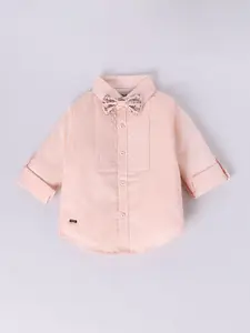 LITTLE COLLARS Boys Embellished Shirt with Trousers