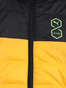 one8 x PUMA Boys Colourblocked Reversible Outdoor Puffer Jacket with Patchwork